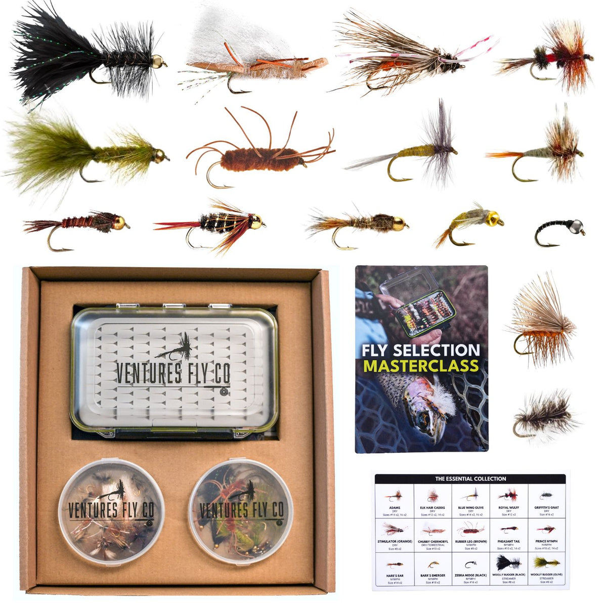The Essential Collection 40 Premium Fly Assortment – Ventures Fly Co