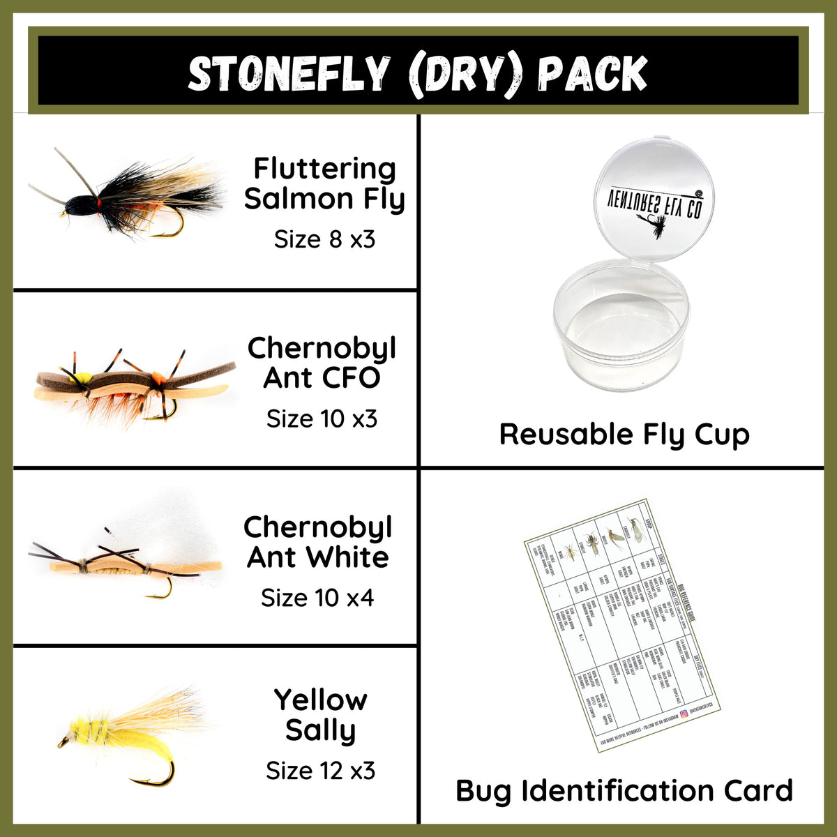 Stonefly (Dry) Fly Baker's Dozen Pack
