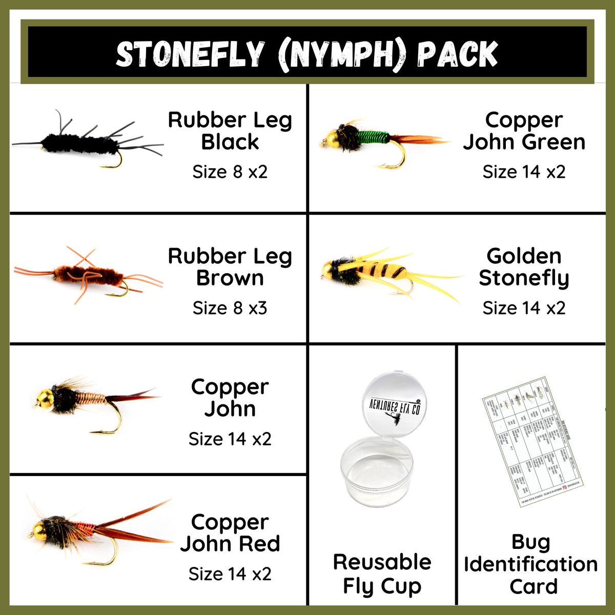 Stonefly (Nymph) Baker's Dozen Pack – Ventures Fly Co