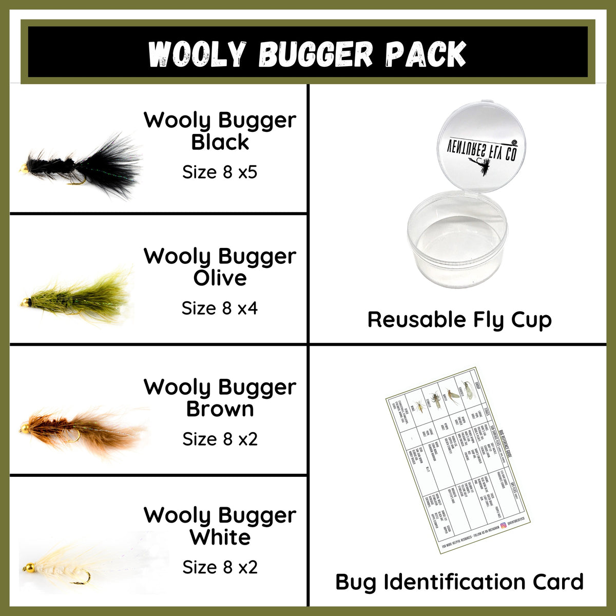 Wooly Bugger Baker's Dozen Pack – Ventures Fly Co