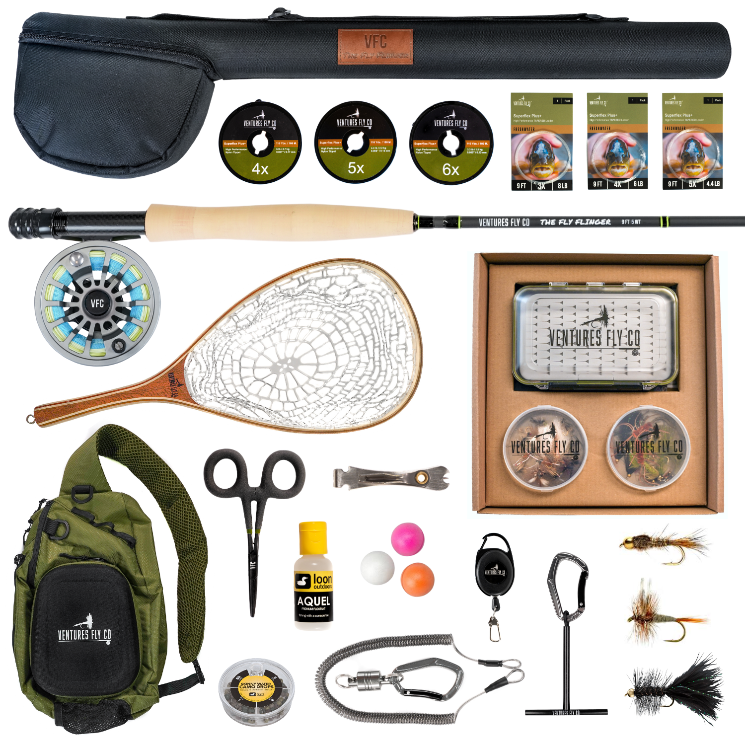 VFC Starter Packs Rod (9 ft - 5 wt) & Reel (Right Hand Retrieve - Cast with Left/Reel in with Right) / Weekend Warrior (Everything!) / The Ultimate VFC Starter Packs Rod (9 ft - 5 wt) & Reel (Right Hand Retrieve - Cast with Left/Reel in with Right) / Weekend Warrior (Everything!) / The Ultimate