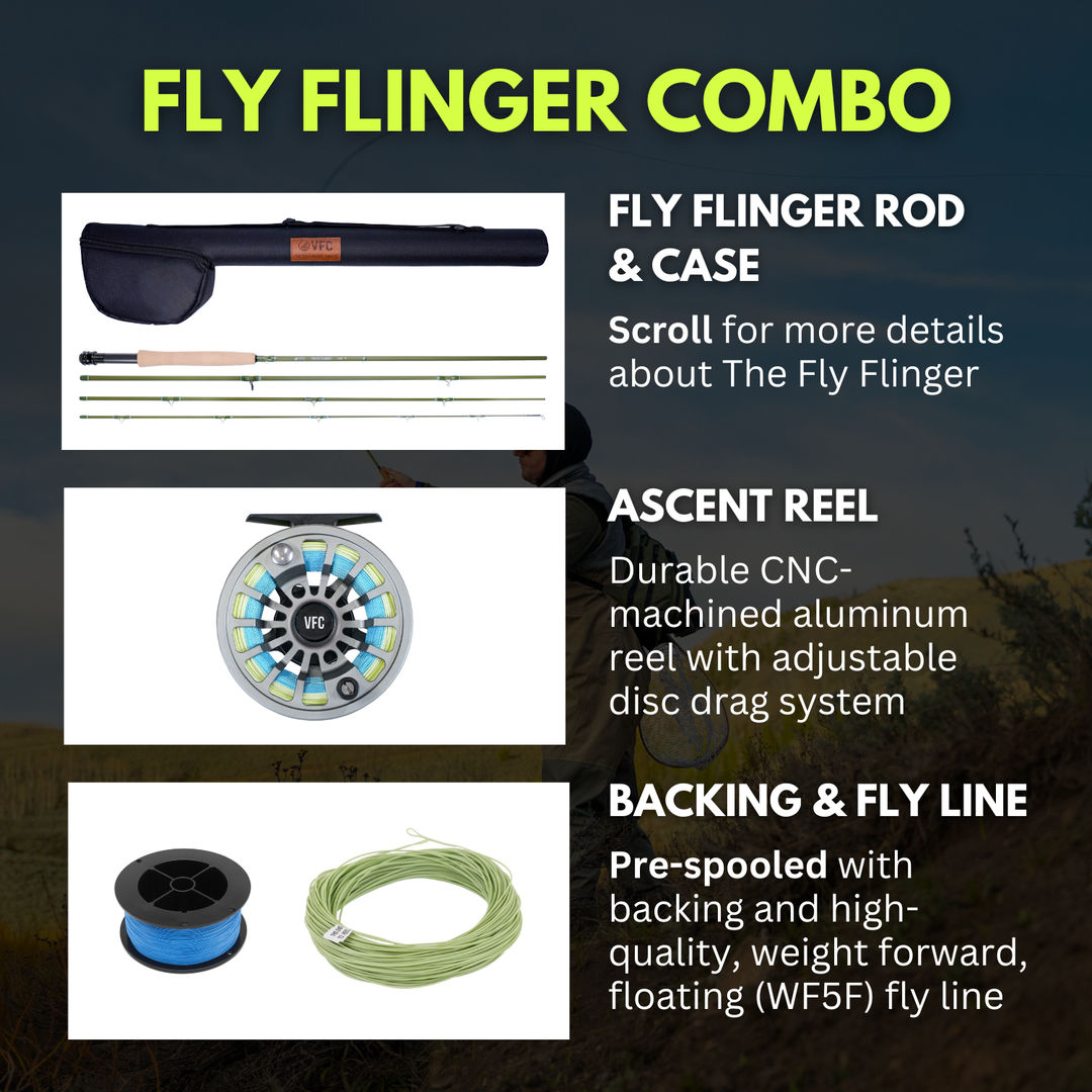 Fly Flinger Rod & Reel Combo — 9' 5wt Fly Fishing Outfit | Ventures Fly Co 9'