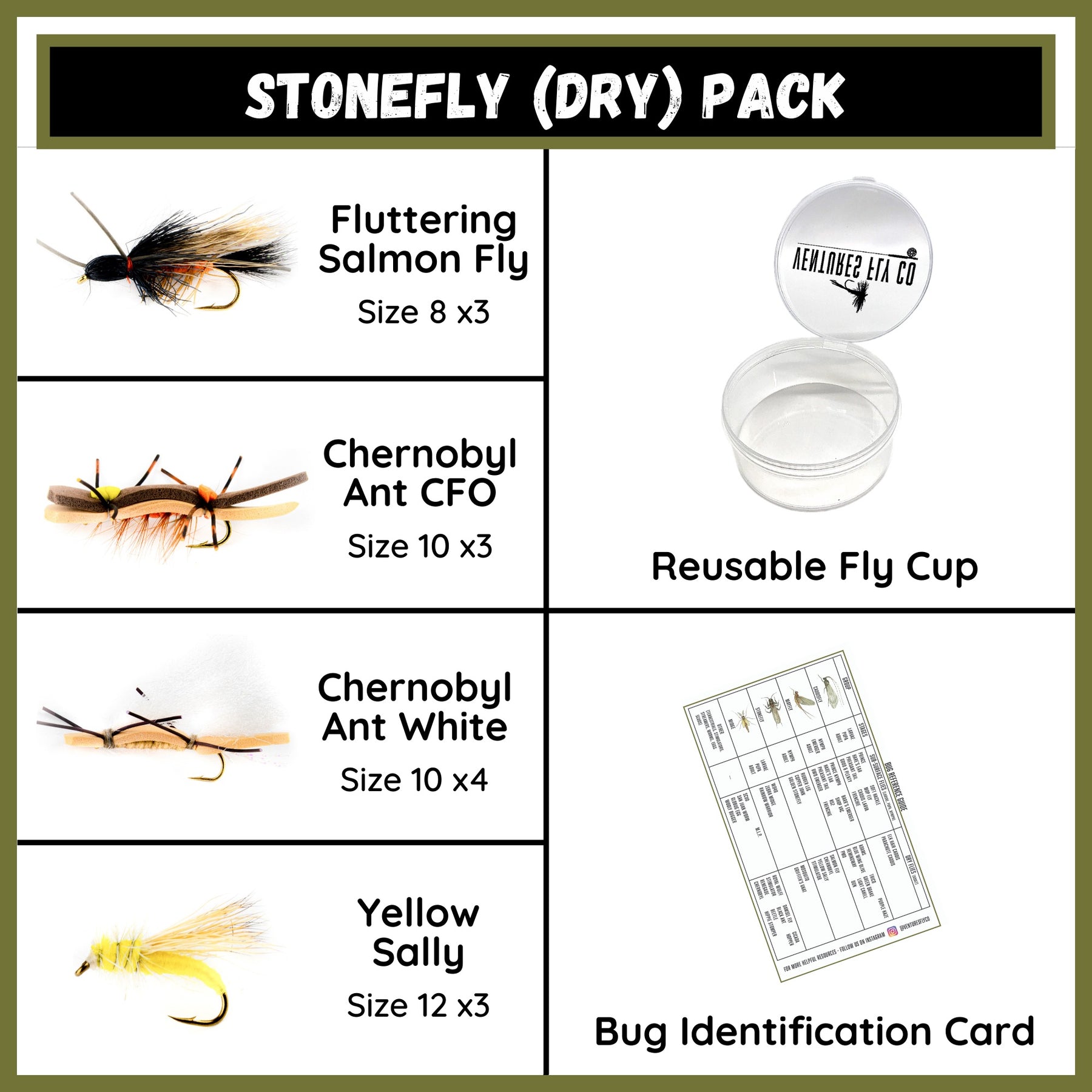 Stonefly (DRY) Fly Baker&s Dozen Pack