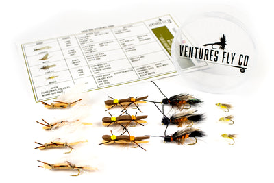 Ventures Fly Co. | 40 Premium Hand Tied Fly Fishing Flies Assortment | Fly  Box Included | Dry, Wet, Nymphs, Streamers, Wooly Buggers, Terrestrials 